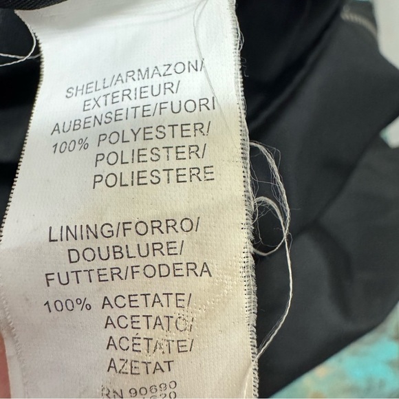 Kenzie Black Bell 3/4 Sleeve Full Zip Ruffle Floral Collar Size Large - Picture 9 of 12